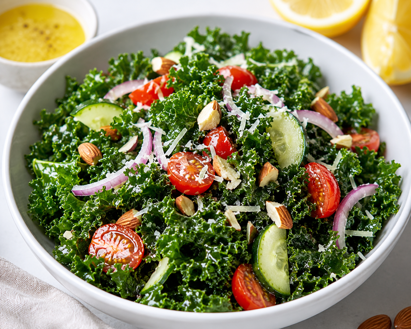Fresh Kale Salad with Lemon Dressing
